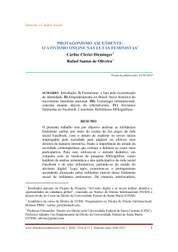 Protagonismo ascendente: o ativismo online nas lutas feministas.
