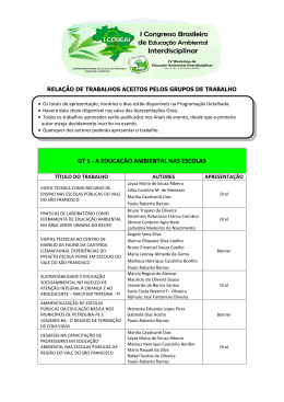 gt 1 - a educação ambiental nas escolas