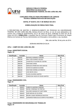 HOMOLOGAÇÃO (publicada no DOU de 10/06/2014 - seção