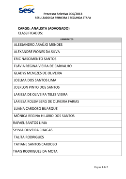 Processo Seletivo 006/2013