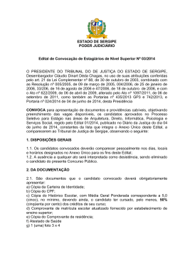 Edital 03/2014 - Tribunal de Justiça de Sergipe