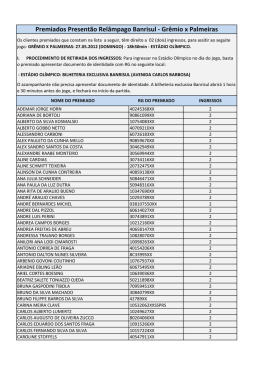 Premiados Present&atilde;o Rel&acirc;mpago Banrisul