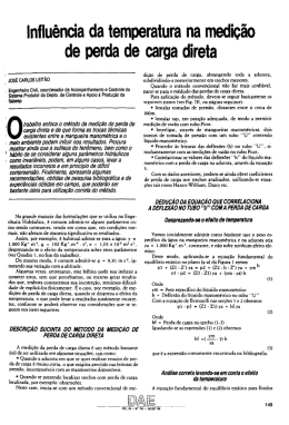 Influência da temperatura na medição de perda de