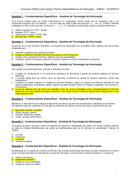 Prova Analista de TI