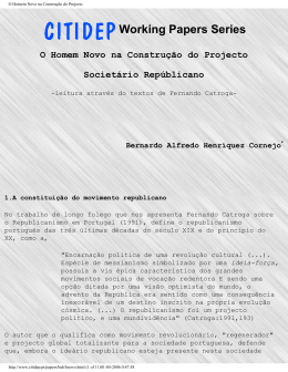 O Homem Novo na Constru&ccedil;&atilde;o do Projecto Societ&aacute;rio