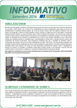 Setembro 2014 - Sistema de Ensino Energia
