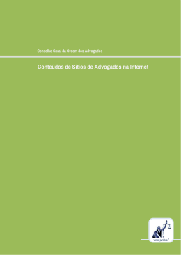 Conte&uacute;dos de S&iacute;tios de Advogados na Internet