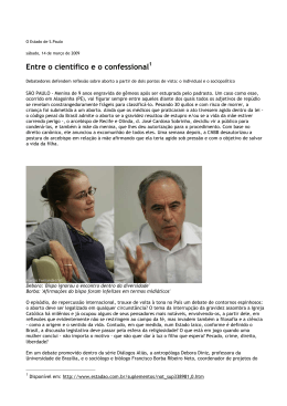 Entre o cient&iacute;fico e o confessional