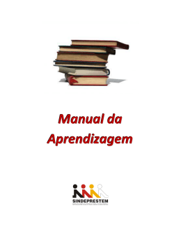 Manual da Aprendizagem