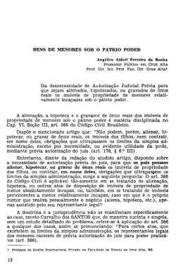 Bens de menores sob o patrio poder