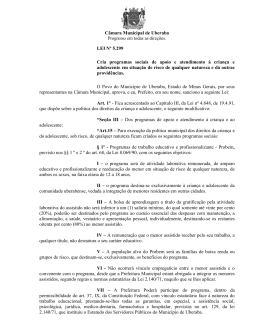 Lei 5299 - Cria programas sociais de apoio e