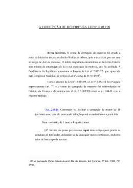 A CORRUPÇÃO DE MENORES NA LEI Nº 12.015/09
