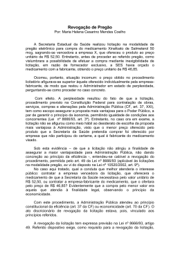 Revogação de Pregão - Maria Helena Cesarino