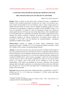 A CONSTITUCIONALIDADE DO TRABALHO ART&Iacute;STICO
