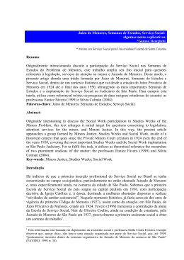 Ju&iacute;zo de Menores, Semanas de Estudos, Servi&ccedil;o Social: