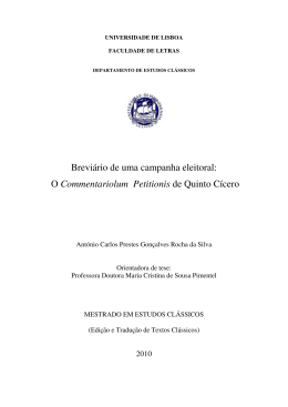 O Commentariolum Petitionis de Quinto C&iacute;cero
