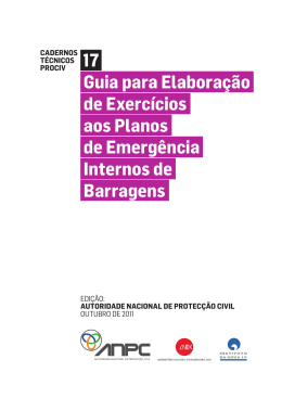 Guia para Elabora&ccedil;&atilde;o de Exerc&iacute;cios aos Planos de Emerg&ecirc;ncia