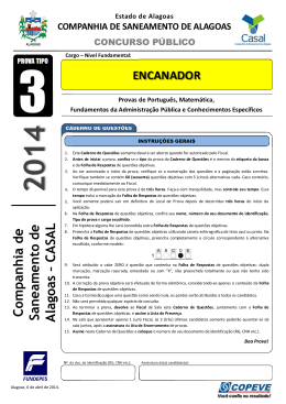 Prova - Encanador - Tipo 3