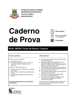 Fiscal de Obras e Tributos