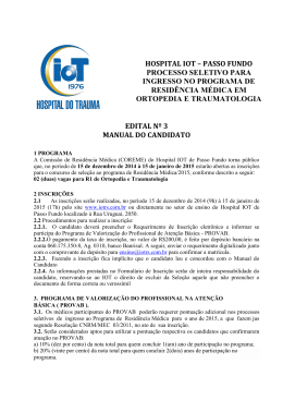 hospital iot &ndash; passo fundo processo seletivo para ingresso no