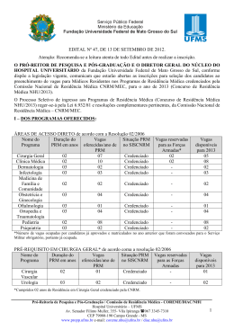 Residência Médica UFMS 2013 - Copeve