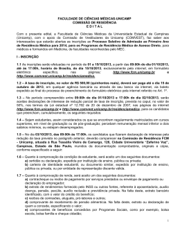 FACULDADE DE CI&Ecirc;NCIAS M&Eacute;DICAS - Fcm