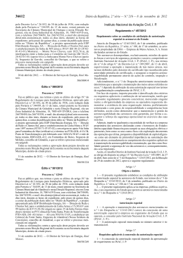 Regulamento (INAC, I.P.) n.º 457/2012