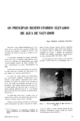 OS PRINCIPAIS RESERVATÓRIOS ELEVADOS DE