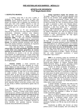 Geografia - M&oacute;dulo II - Prefeitura Municipal de Pelotas