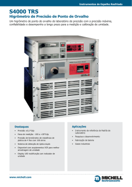 S4000 TRS Higr&ocirc;metro de Precis&atilde;o de Ponto de Orvalho
