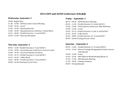 2014 IAPS and ALFiD Conference Schedule