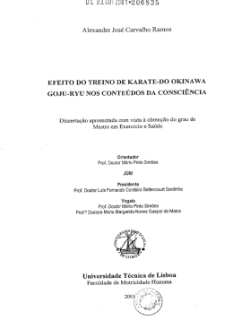 EFEITO D0 TREINO DE KARATE-Do oKINAWA GoJU