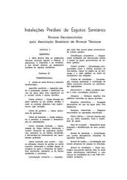 |nstô|ôções prediais de Esgotos Sanitários