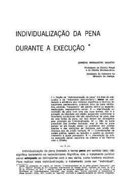 INDIVIDUALIZAÇÃO DA PENA