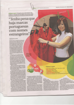 “Tenho pena que haja marcas portuguesas