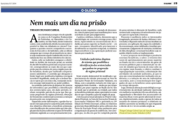 "Nem mais um dia na pris&atilde;o" - Juiz Thiago Colnago