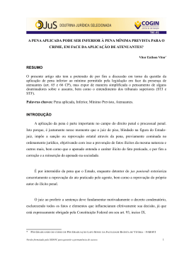 A PENA APLICADA PODE SER INFERIOR &Agrave; PENA M&Iacute;NIMA