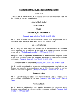 DECRETO-LEI N&ordm; 2.848, DE 7 DE DEZEMBRO