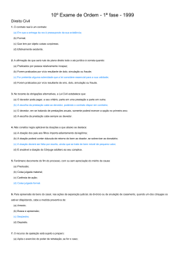 10&ordm; Exame de Ordem - 1&ordf; fase - 1999