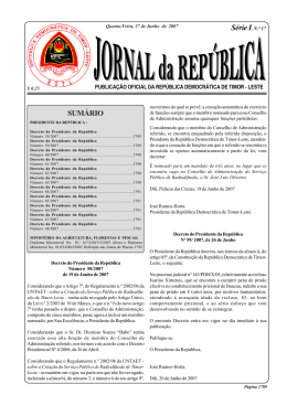 Série I, N.° 17 - Jornal da República