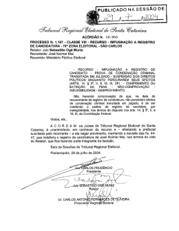 Qﬁlzm/ 975W aaﬁâm em - Tribunal Regional Eleitoral de Santa