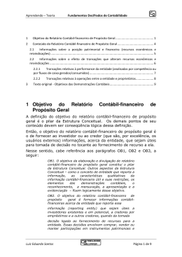 1 Objetivo do Relat&oacute;rio Cont&aacute;bil