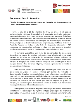 Documento Final do Semin&aacute;rio - Rede de Coopera&ccedil;&atilde;o Amaz&ocirc;nica