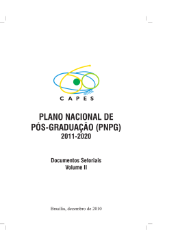 PLANO NACIONAL DE PÓS-GRADUAÇÃO (PNPG)