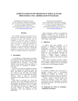 GERENCIAMENTO DE PROJETOS E SIMULA&Ccedil;&Atilde;O - mtc
