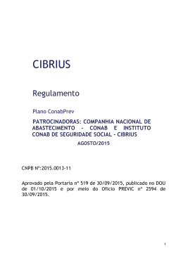 Regulamento do Plano CONABPREV