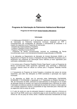 Programa de Valoriza&ccedil;&atilde;o do Patrim&oacute;nio Habitacional Municipal