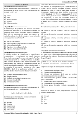 Técnico em Química - Tipo B - Centro de Seleção
