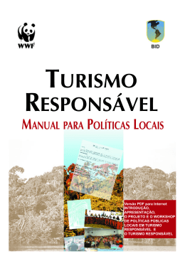 Manual para políticas locais de turismo responsável