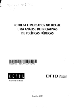 pobreza e mercados no brasil